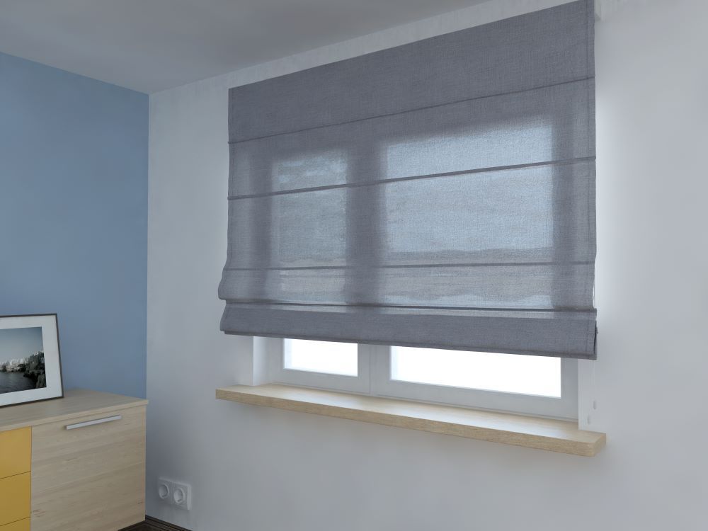 A Room With a Window With a Roman Blind on It — Aussie Carpets & Vinyl In Maroochydore, QLD
