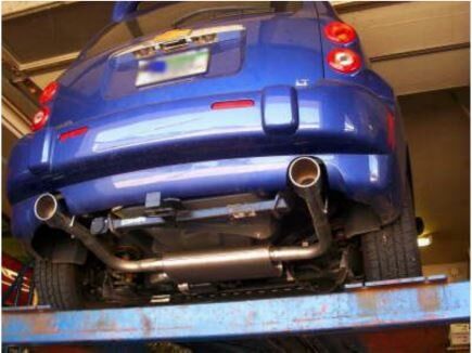 Blue Car with Pipes — Pipe Replacements in Colorado Springs, CO