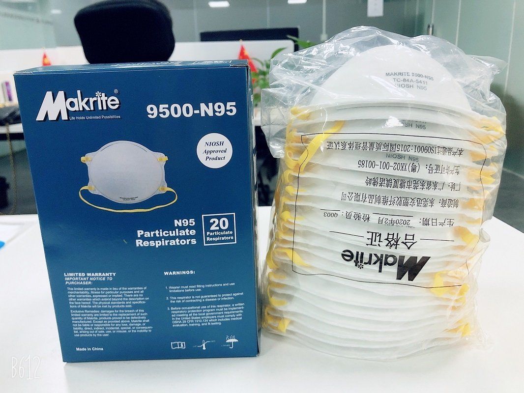 Makrite 9500 N95 Respirator Mask with out vent