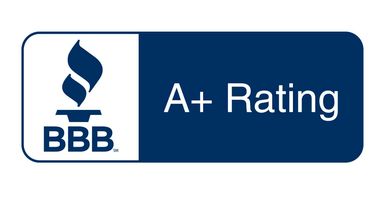 BBB A+ Rating badge with blue and white logo