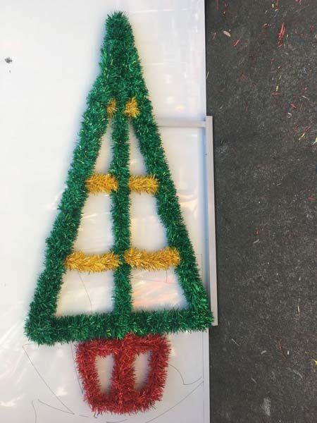 christmas tree tinsel decor