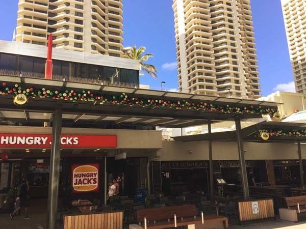 Christmas building display