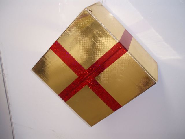 red and gold present