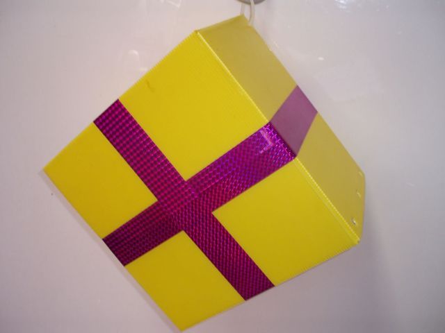 purple and yellow present