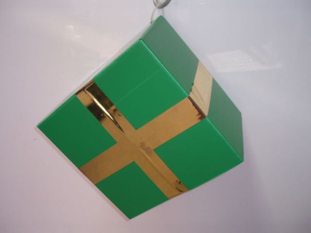 gold and green present