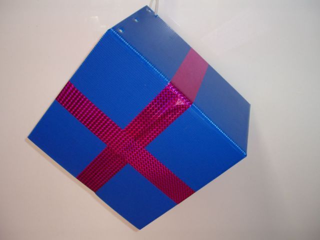 red and blue present