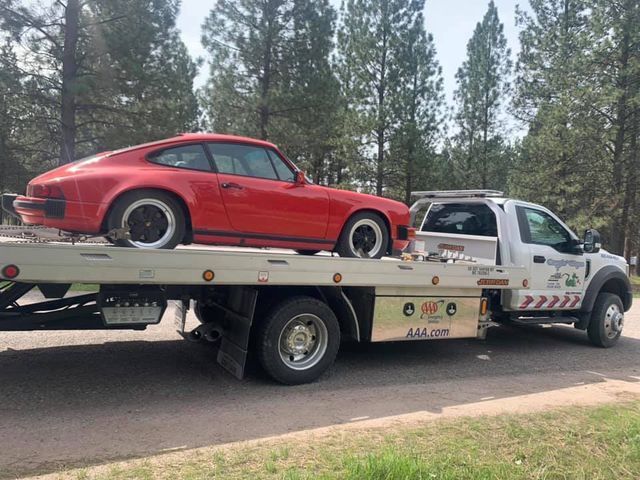 Towing A Red Car – Mission Valley, MT – Draggin' Wagon Towing