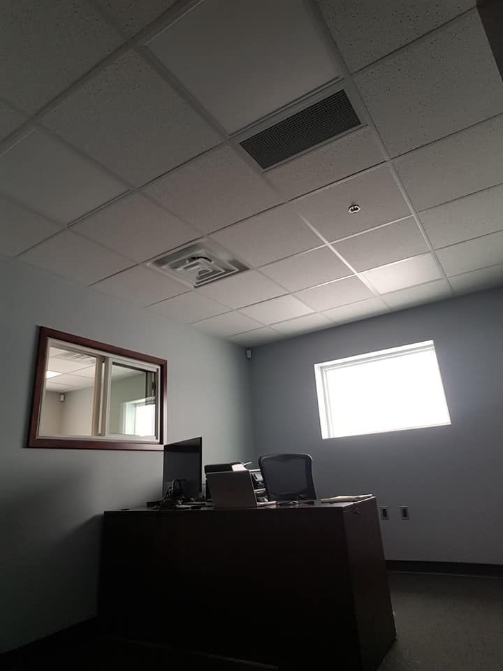 Acoustic ceiling tile installation