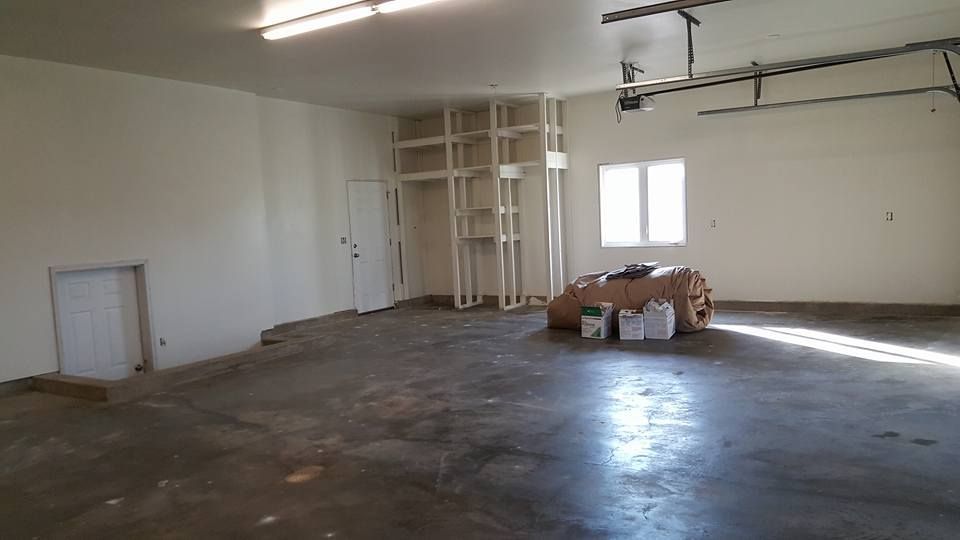 freshly remodeled garage