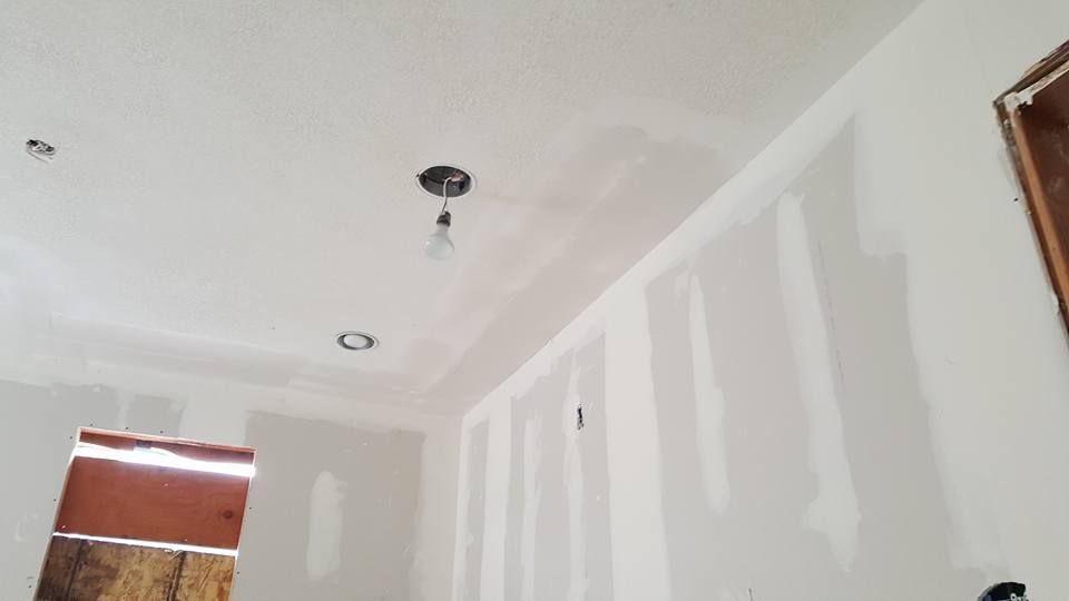 clean drywall ceiling repair