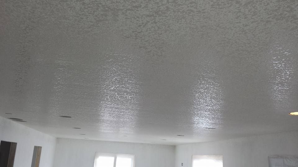 freshly painted ceiling