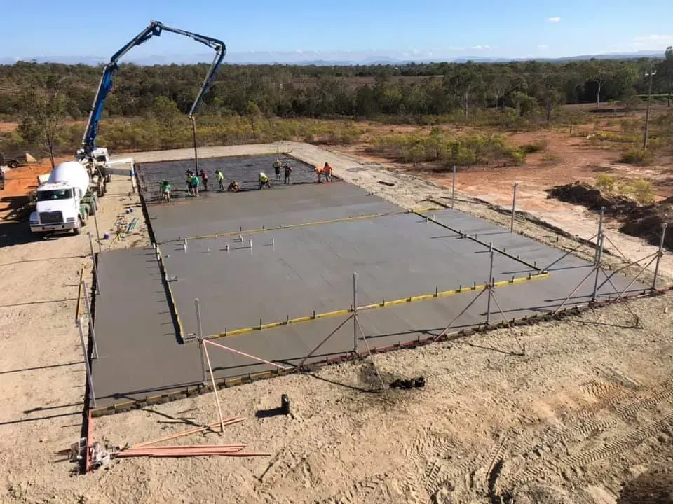 Concrete Slab Being Poured at a Construction Site by a Pump Truck — Far Northern Concrete Pumping in Mareeba, QLD