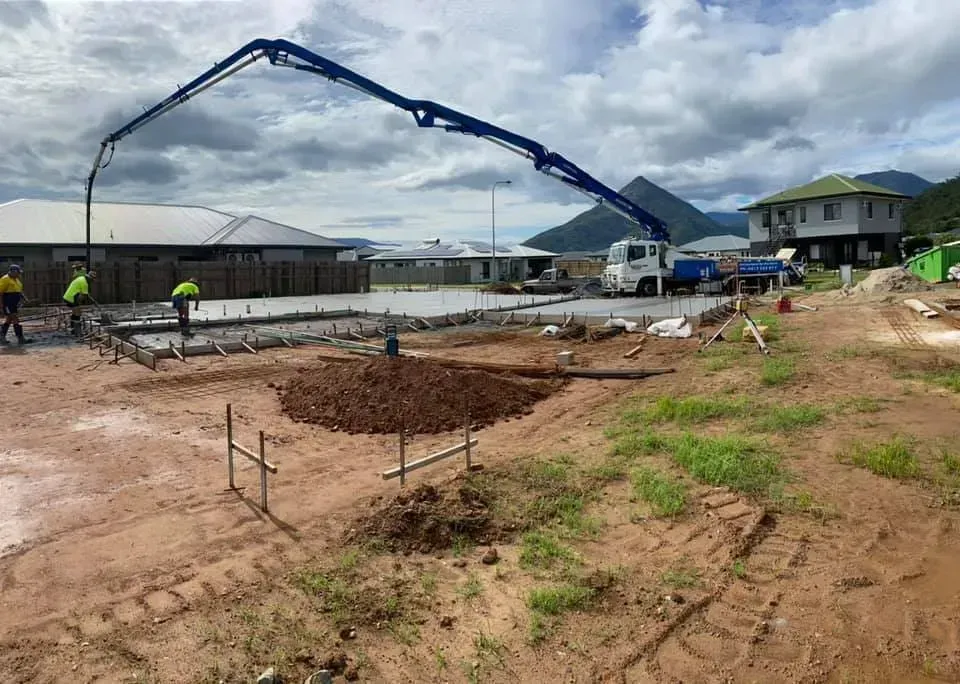 Construction Site: Concrete Being Poured for a Foundation — Far Northern Concrete Pumping in Mareeba, QLD
