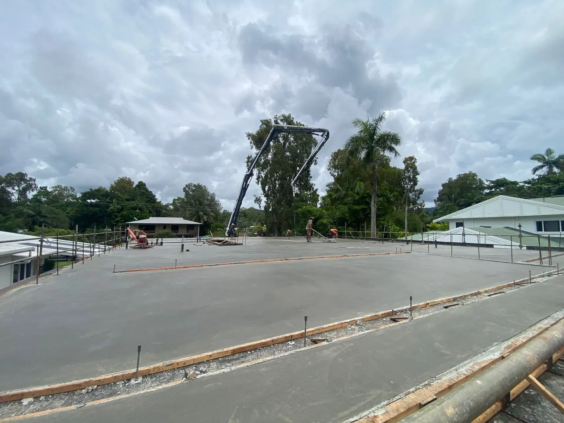 A Concrete Slab Being Poured — Far Northern Concrete Pumping in Mareeba, QLD