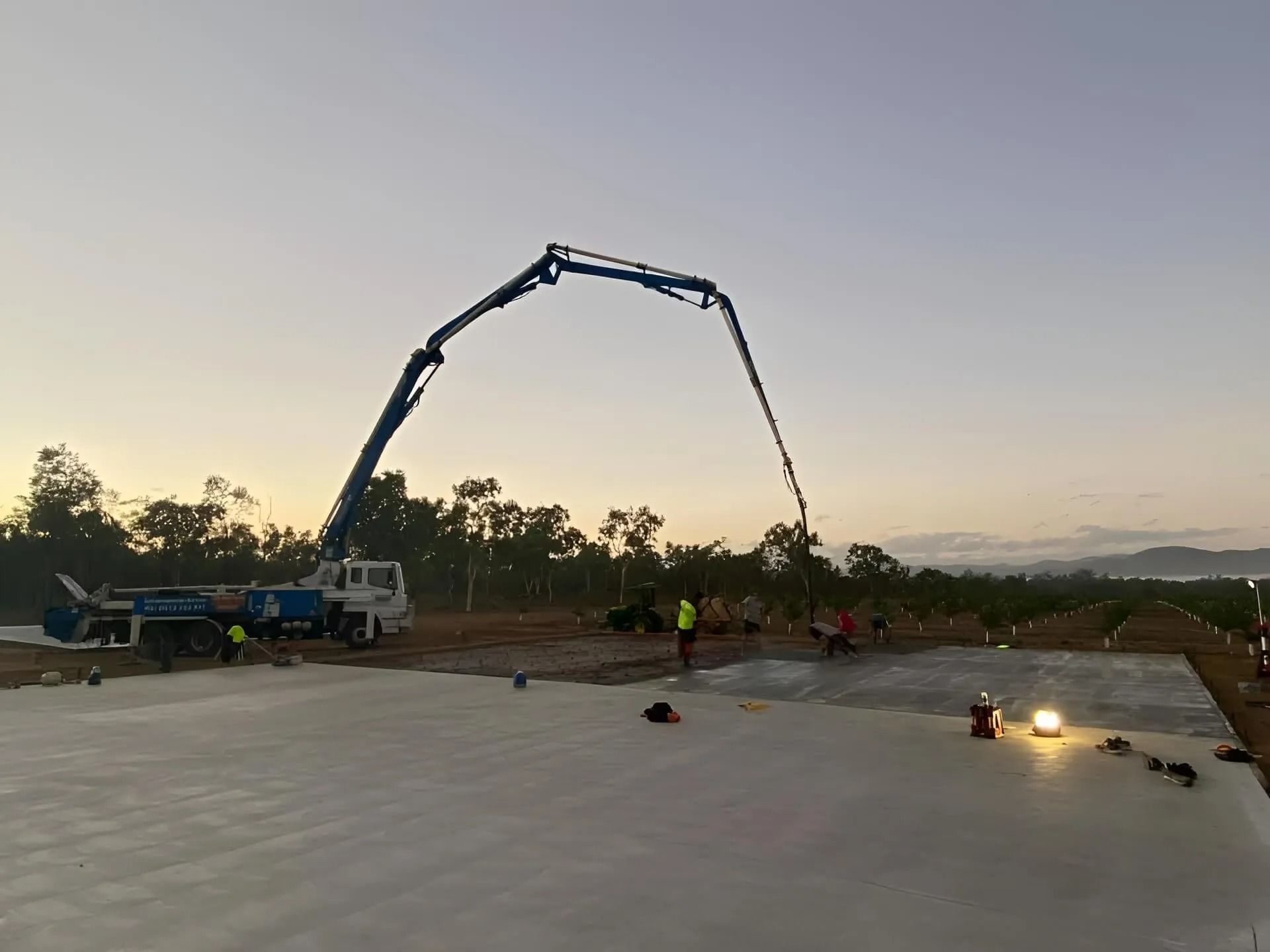 Concrete Being Poured on a Slab — Far Northern Concrete Pumping in Tablelands, QLD