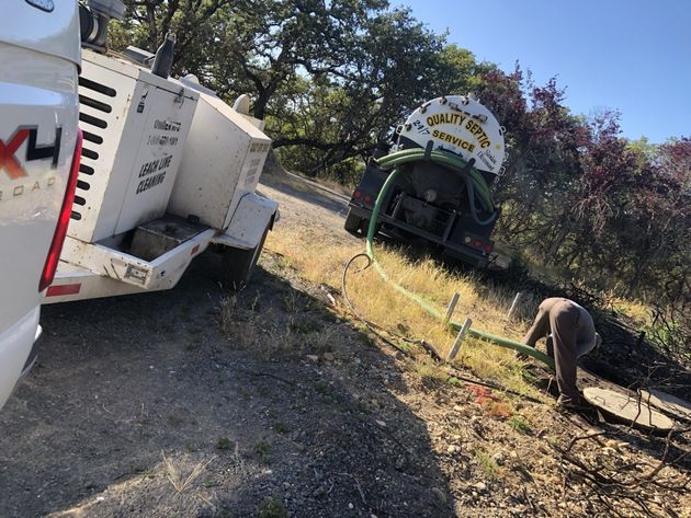 Orange Truck Pumping Sewers — Santa Rosa, CA — Quality Septic Service