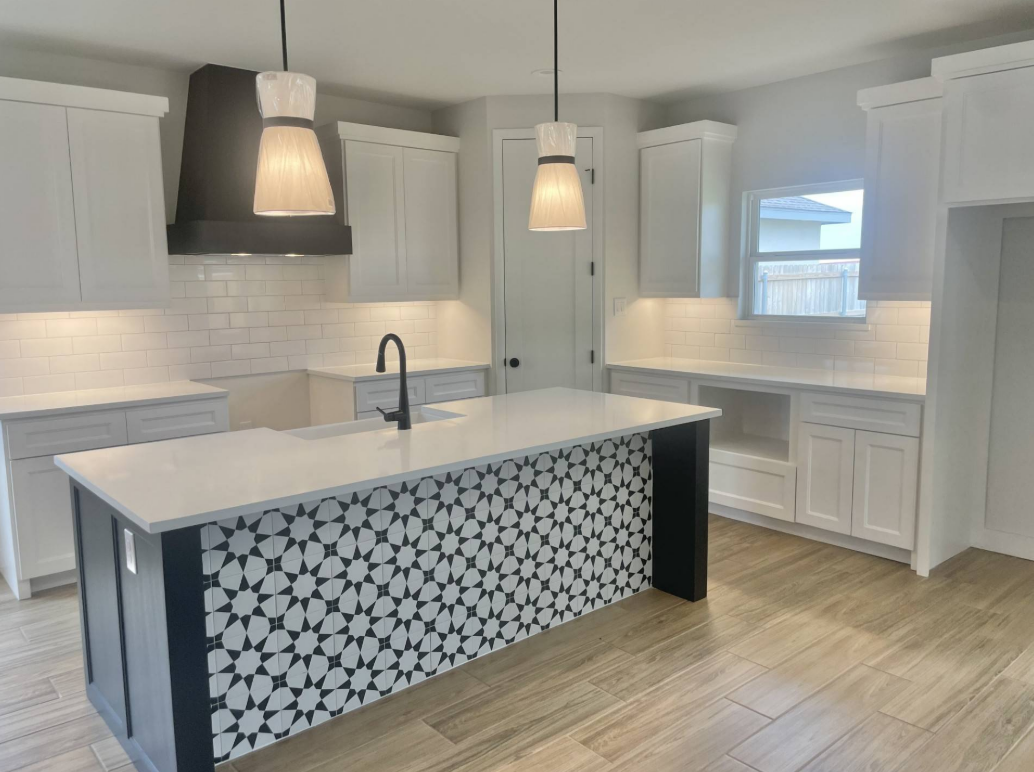 The interior of a home built by BB Homes in Antlers Crossing. Showcases the island in the kitchen.