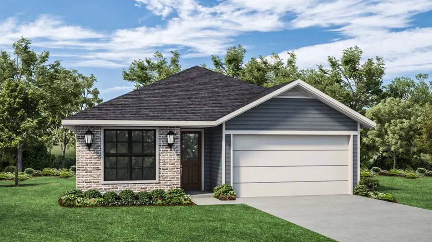 Green Jay style home in Antlers Crossing, Laredo TX. Built by BB Homes