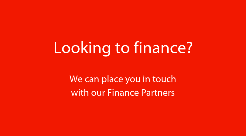 Looking to Finance text on a red background