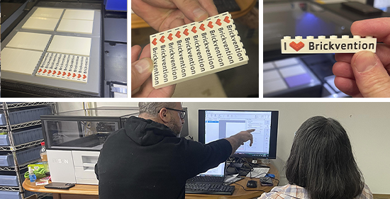 Machines Plus installs an Epson SC-V1060 with Brickvention. Print examples of printing on Lego bricks.