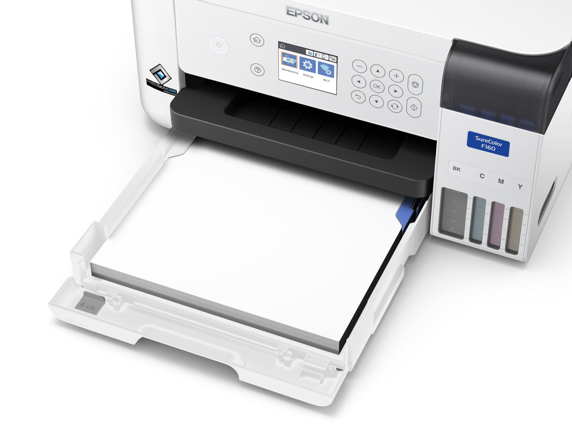 Epson SC-F160 printer with the paper tray open