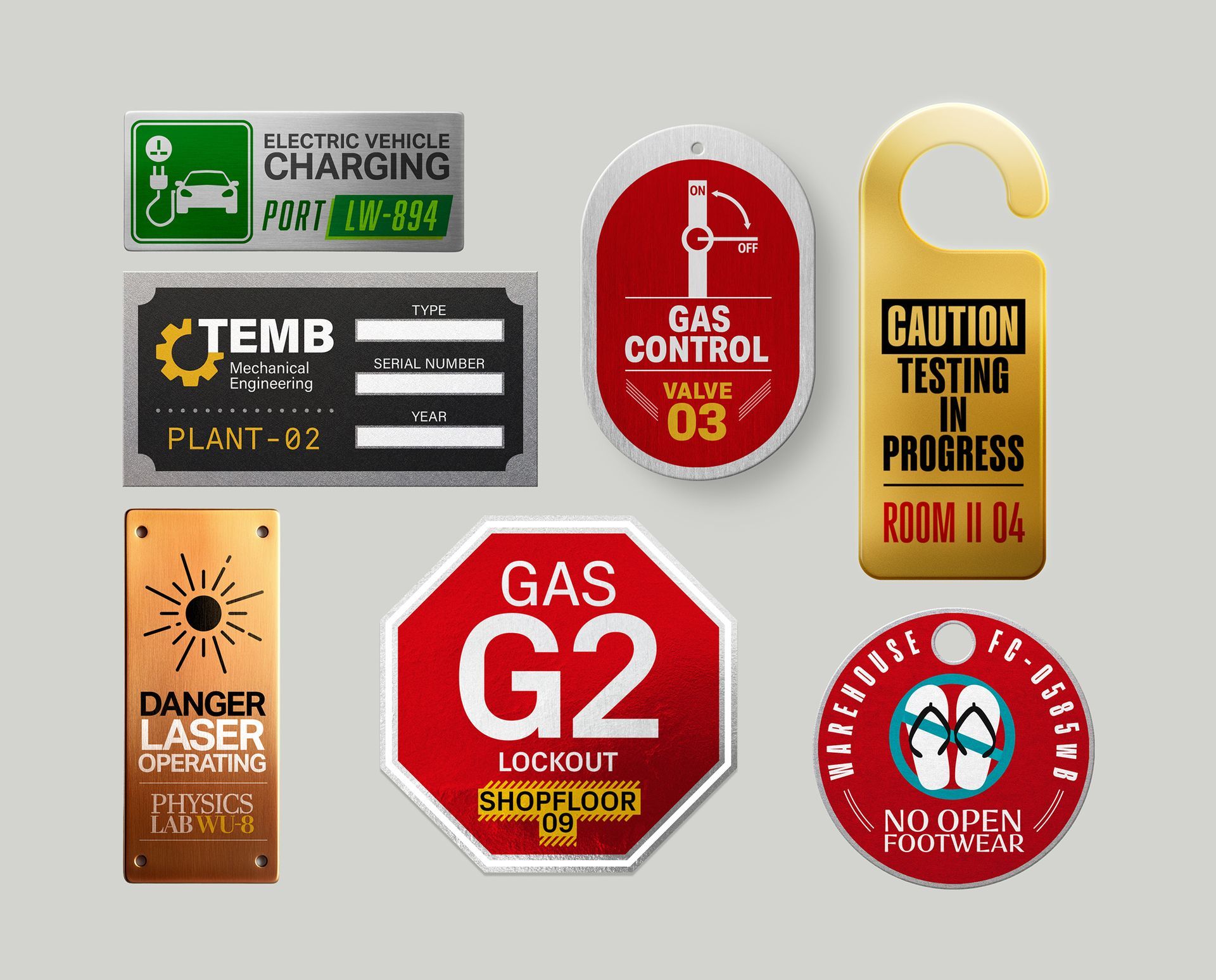 Roland DG MO-240 UV print examples on metal.