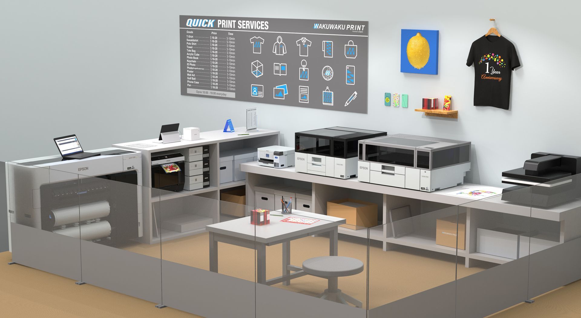 Print merchandise production setup for the SC-F1060 and SC-V1060