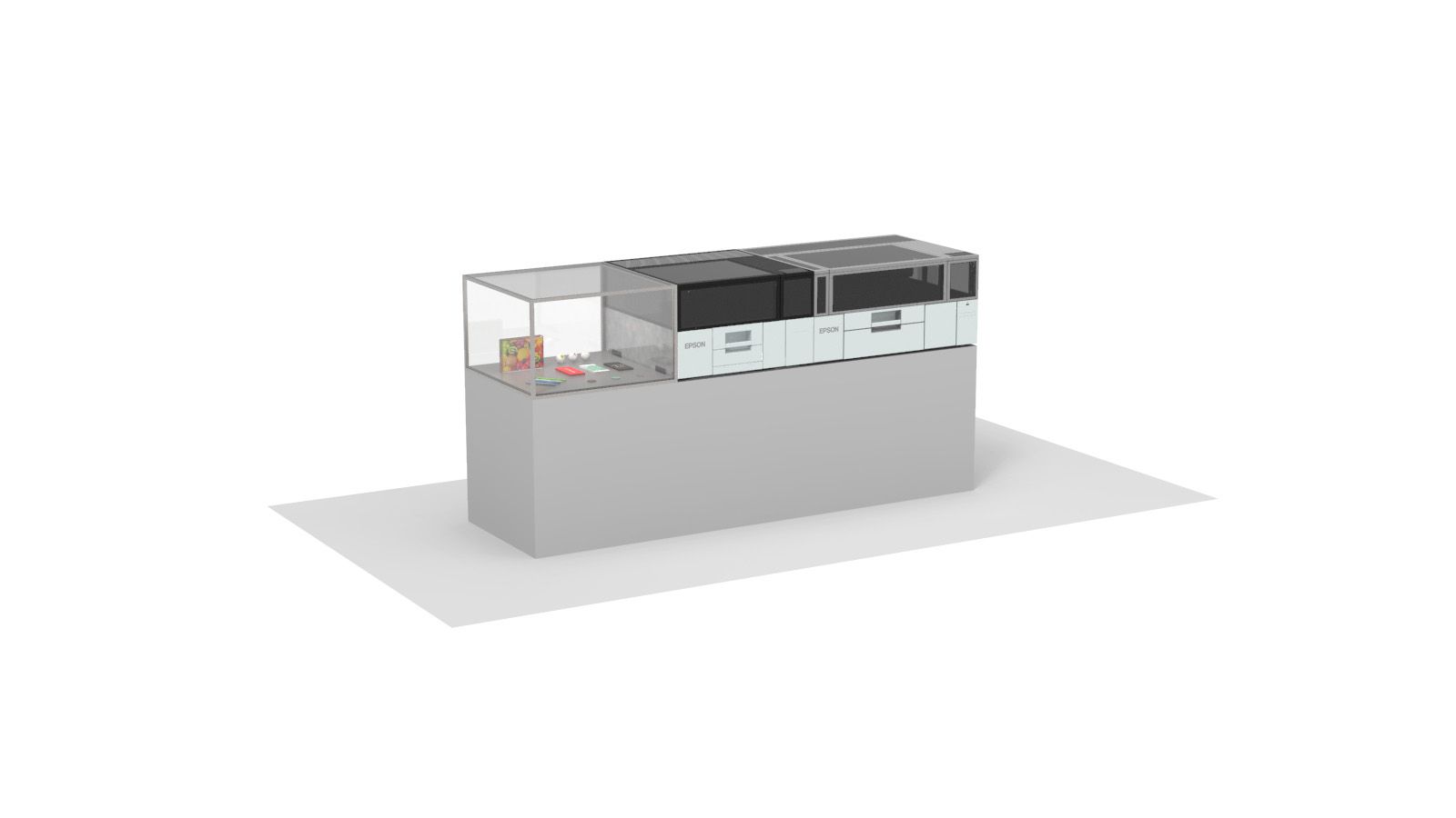 Retail merchandise production kiosk setting for the Epson SC-F1060 and SC-V1060