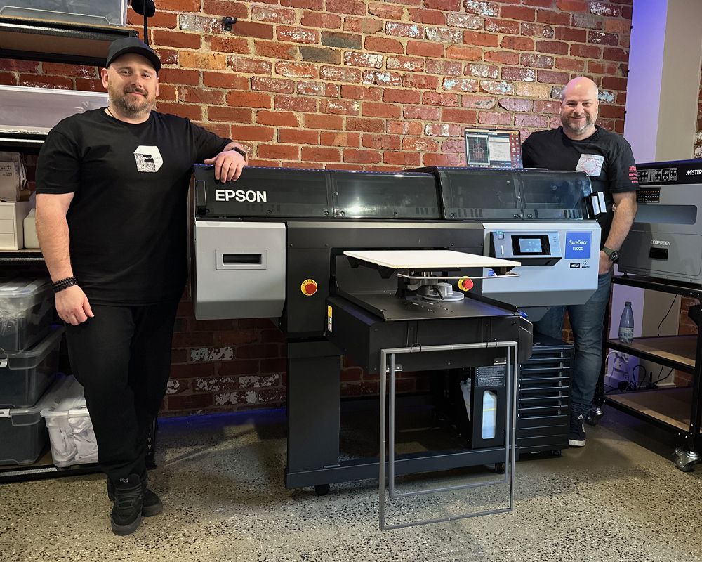 Epson SC-F3000 with Machines Plus and Merch Bunny