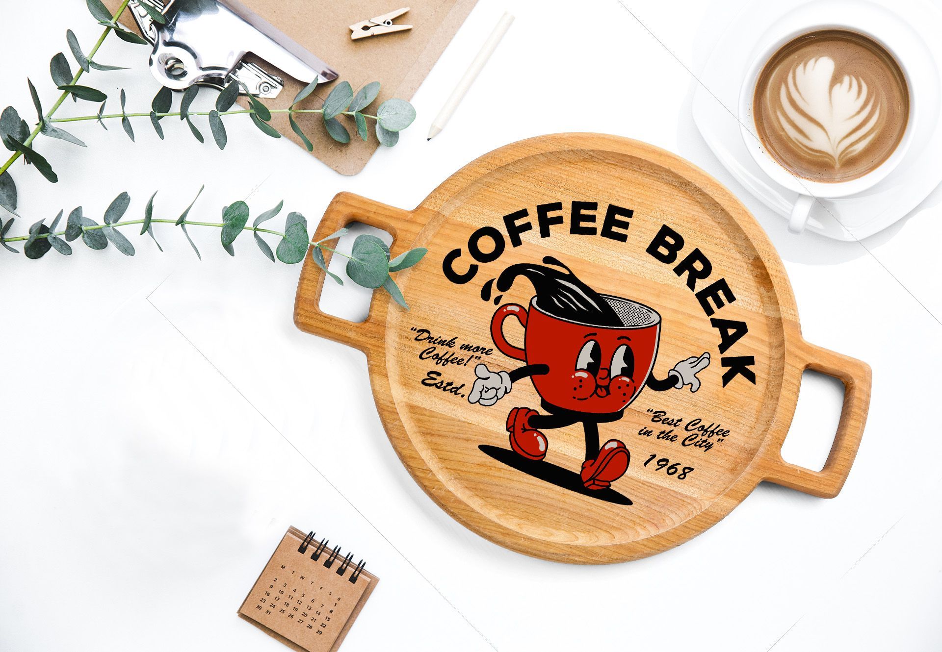 wooden food board with a uv print on it