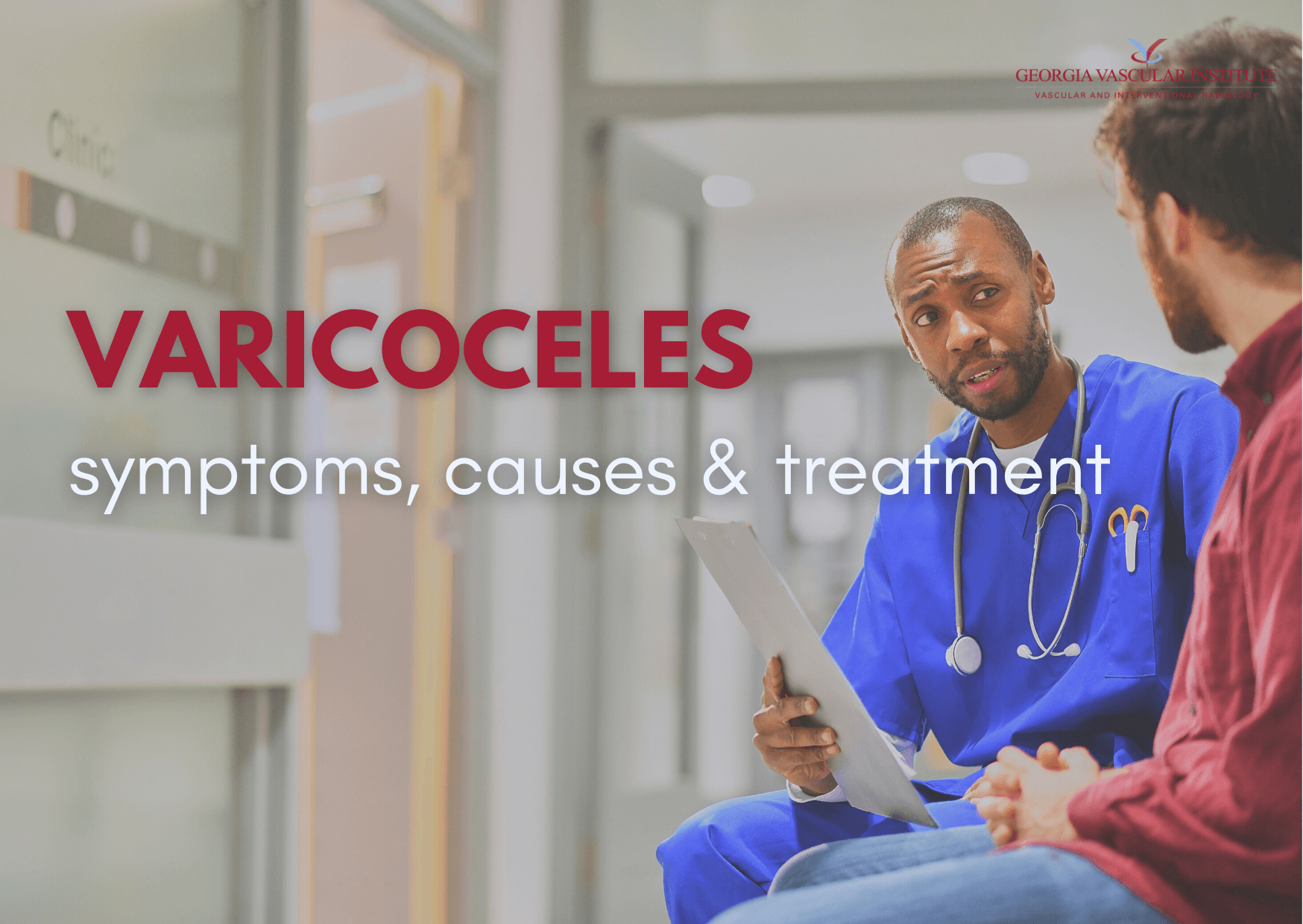 Doctor discussing varicoceles with male patient