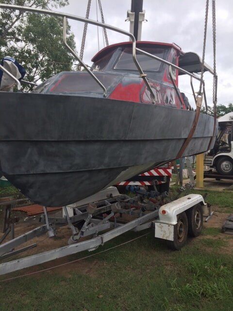Gray Boat — Welding & Trailer Repair Services in Bohle, QLD