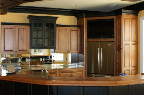 Kitchen In Wooden Style Design — Evansville, IN — Sheffer Construction & Development, LLC