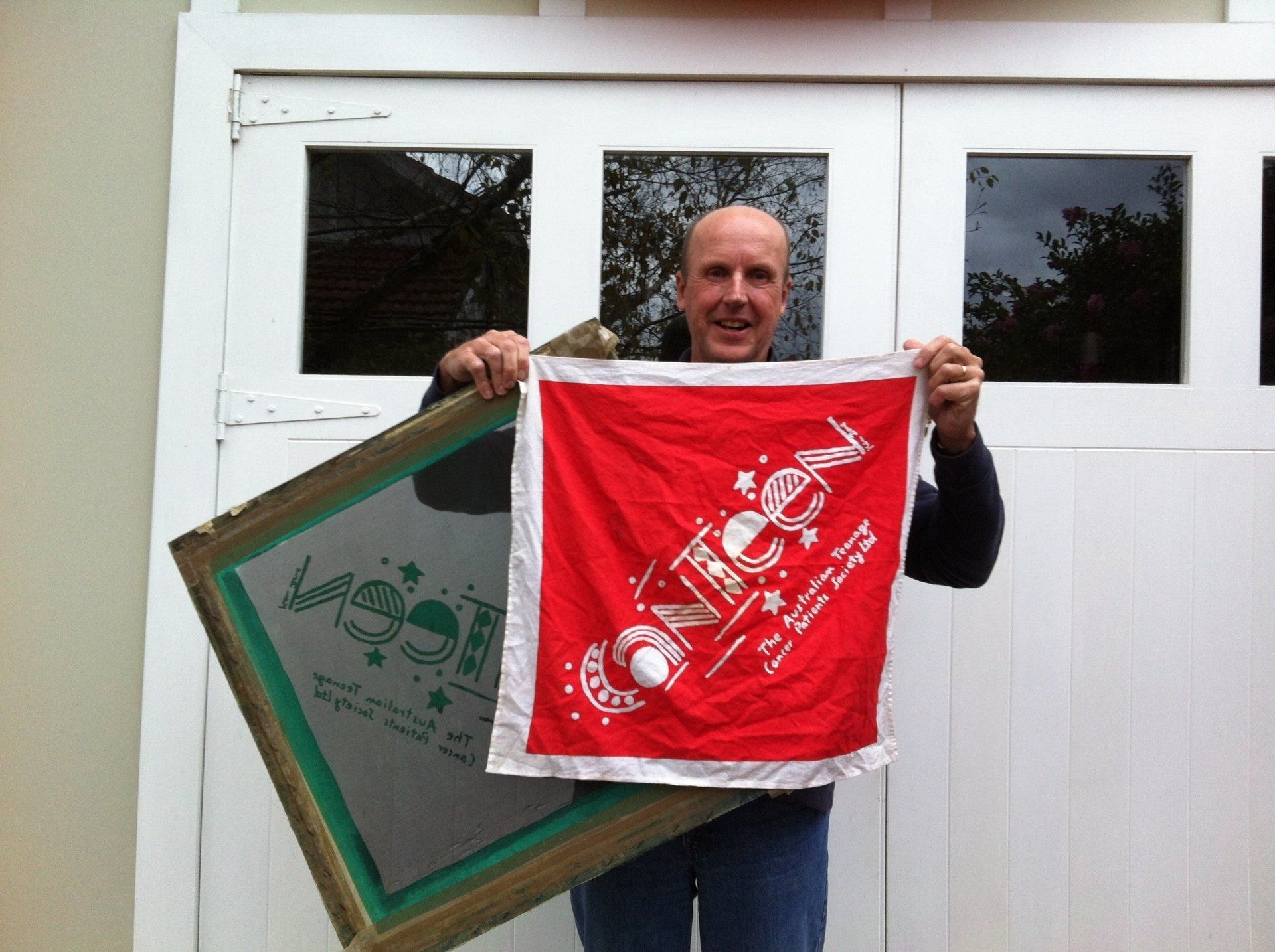 Bandanna Day Original Bandanna and Screen with the creator Kent Woodcock