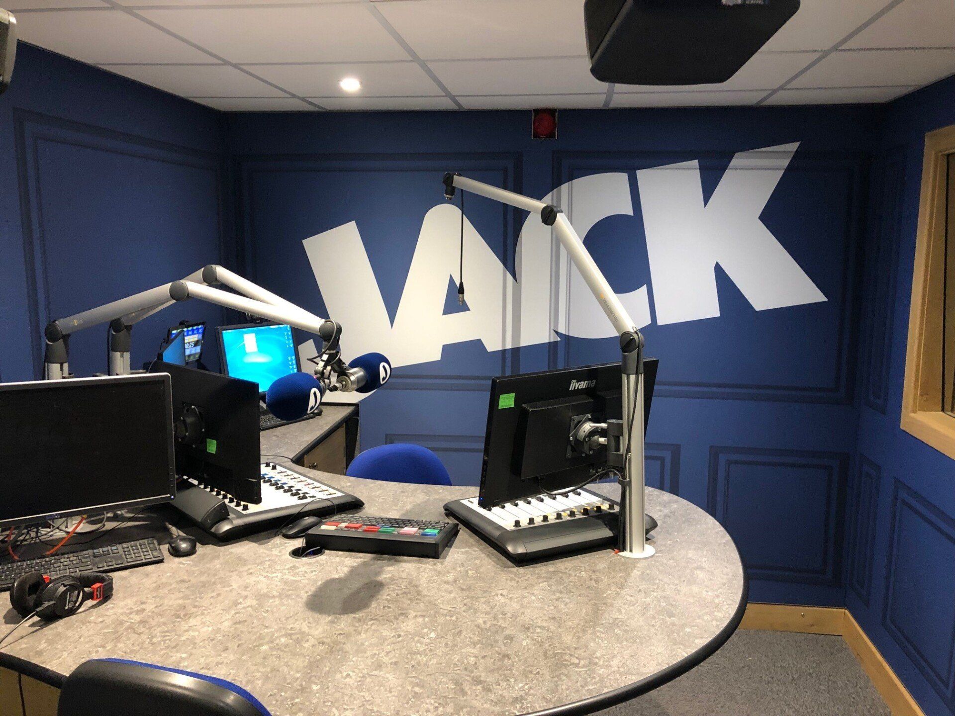 Stretch fabric wall frames for Jack FM in Oxford