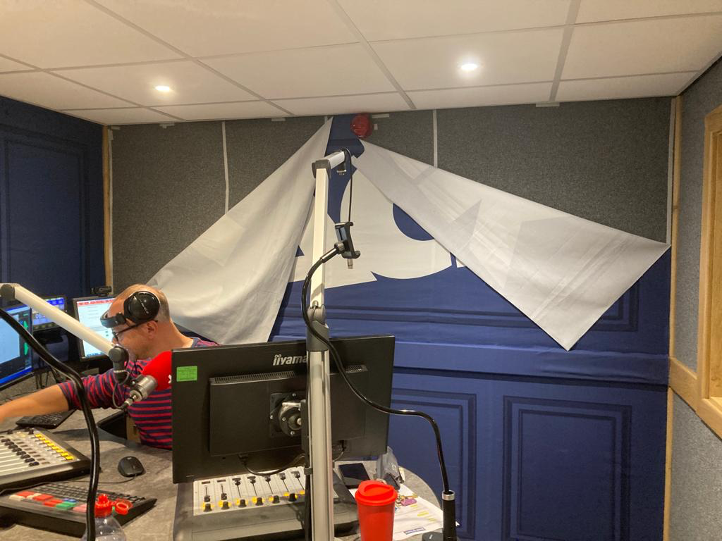 Stretch fabric wall frames for Jack FM in Oxford