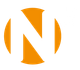 The letter n is in an orange circle on a white background