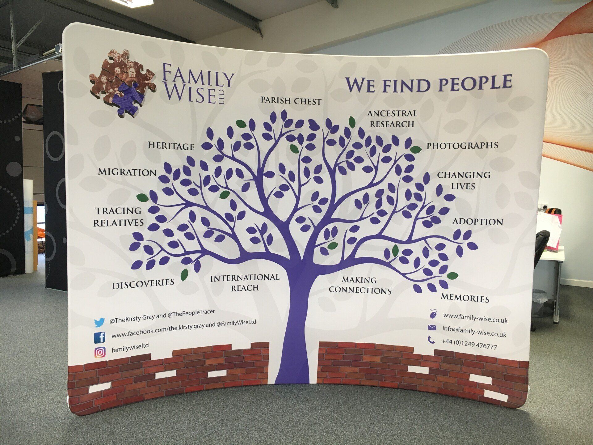 N3 Display Graphics | A family wise sign with a tree on it