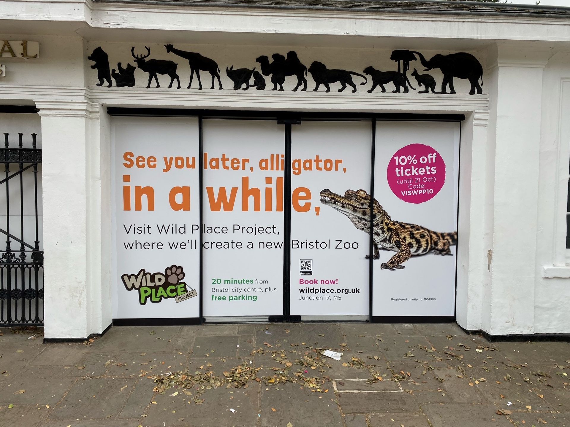 A sign that says see you later alligator in a while