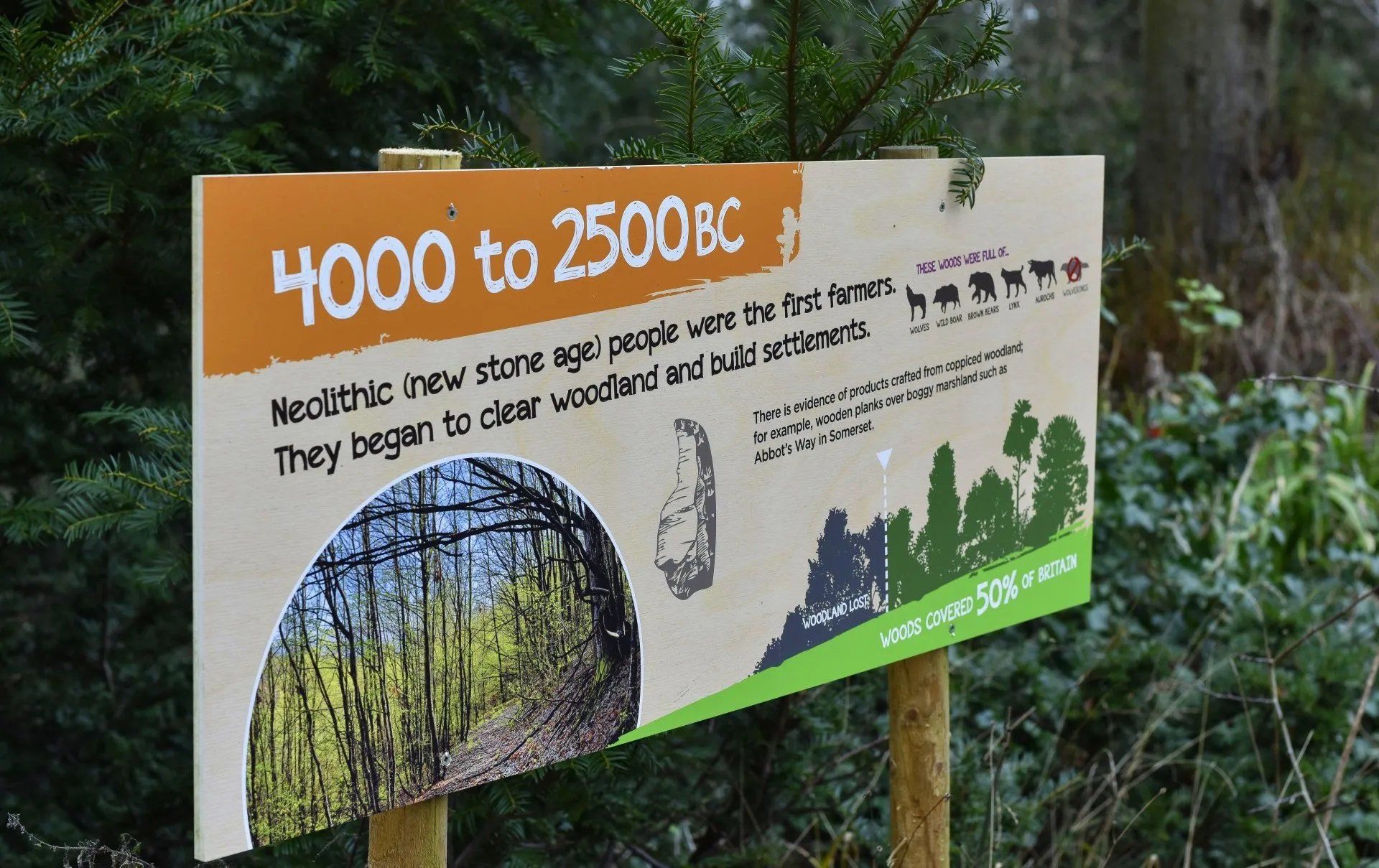 A sign that says 4000 to 2500 bc on it