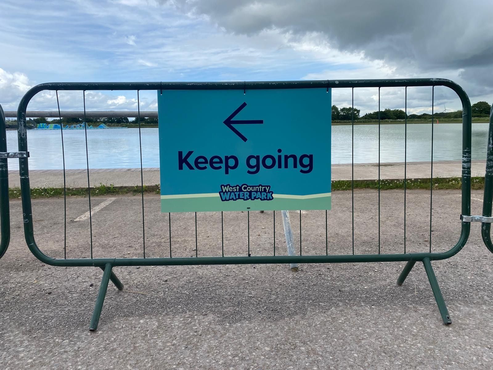 N3 Display Graphics | A fence with a sign that says keep going on it.