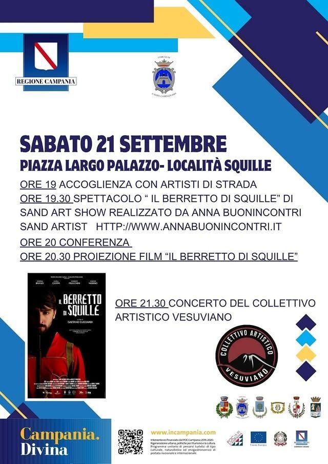 A poster for sabato 21 settembre piazza largo palazzo-localita squilla