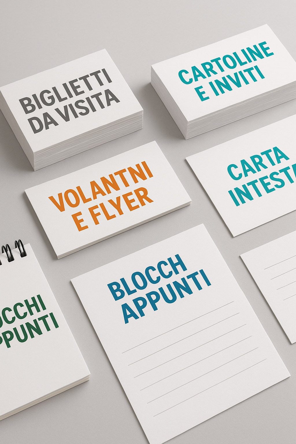 Un mazzo di biglietti da visita è impilato uno sopra l'altro su un tavolo.