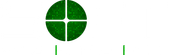 Green circle with a cross inside, with green lines below.