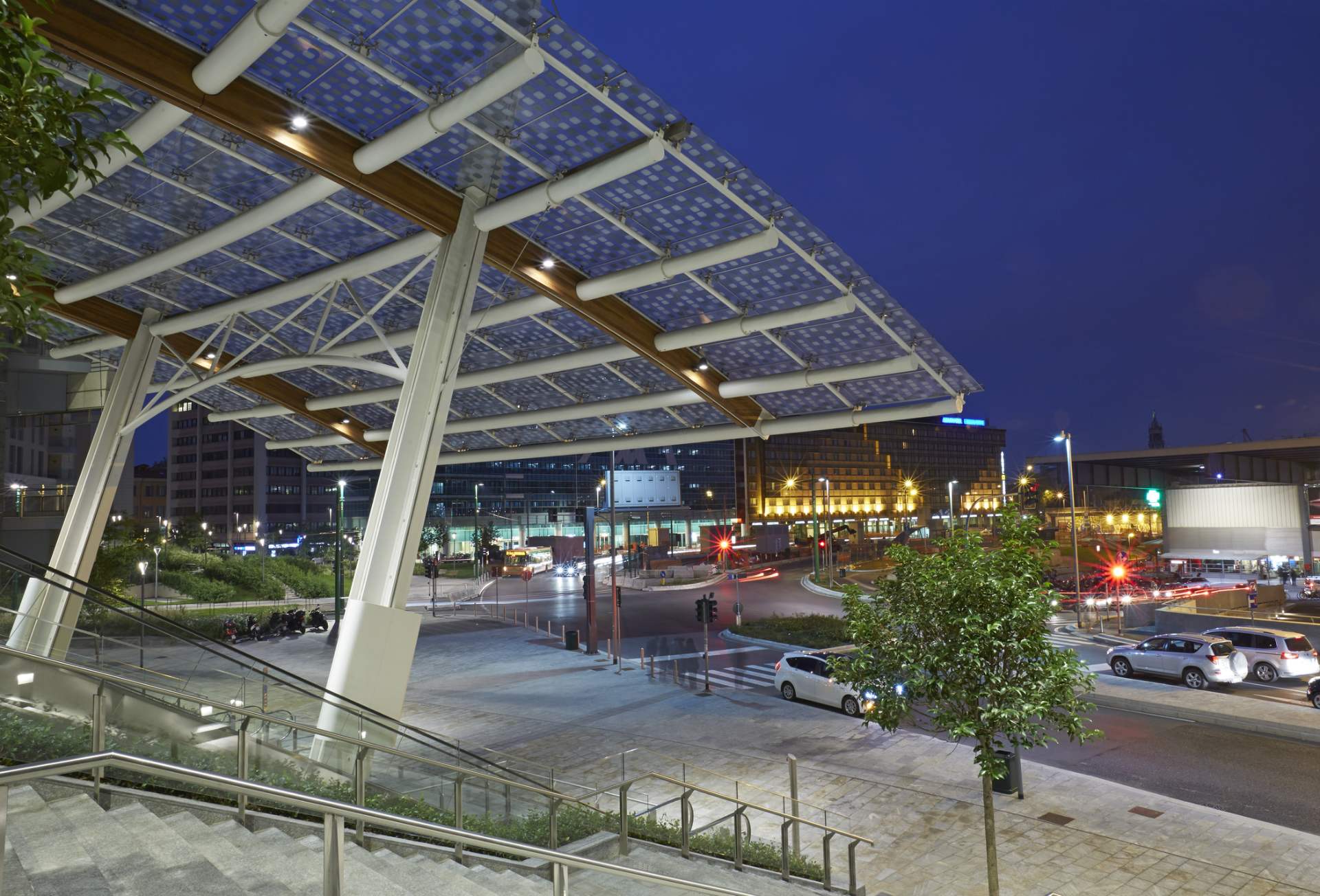 Copertura con pannelli in policarbonato