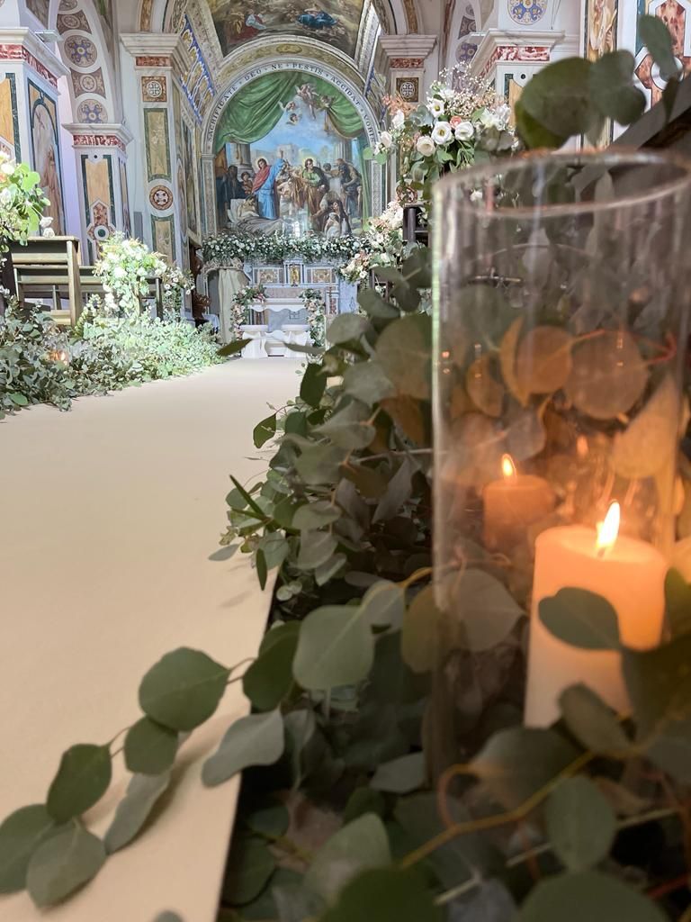 allestimento fuori chiesa