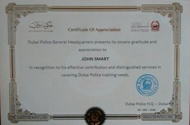 John Smart - Dubai Police Award