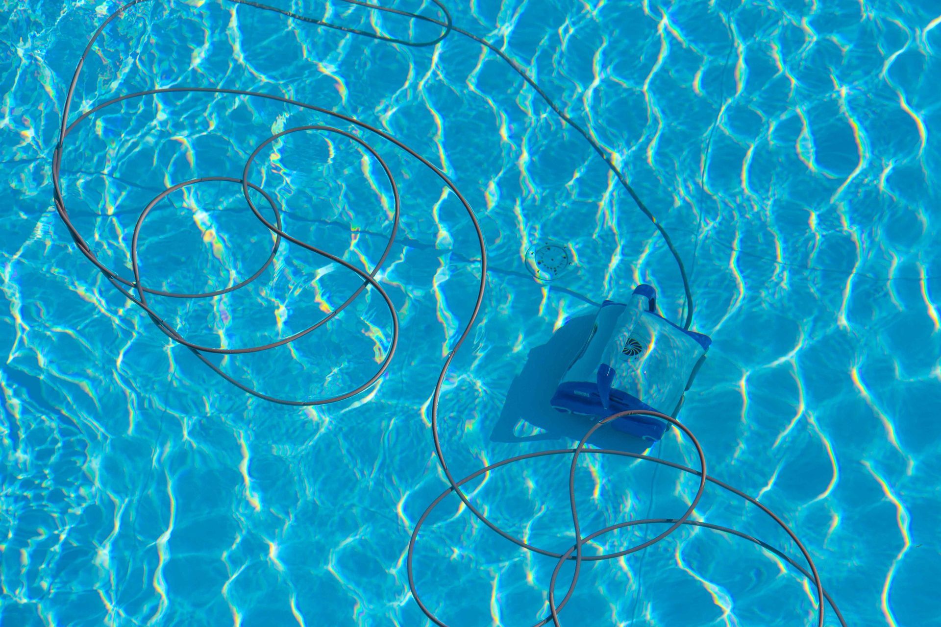 pool equipment is under the water