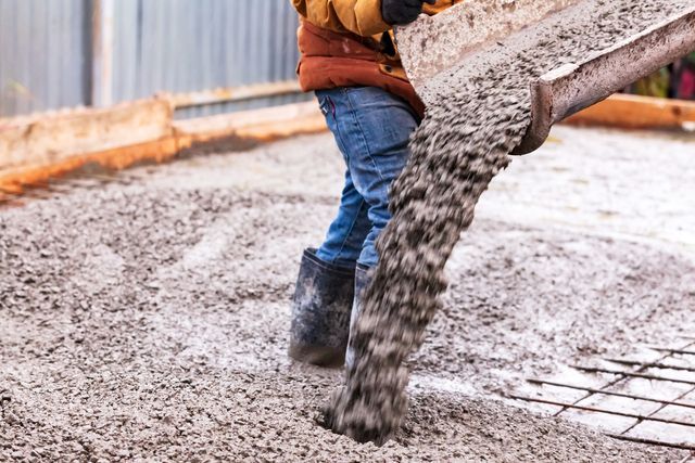 concrete contractor in maryland pouring concrete