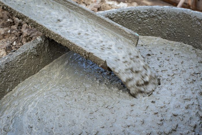 pumping concrete cement mix